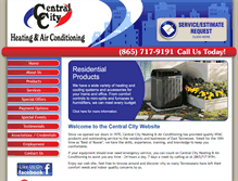 Tablet Screenshot of centralcityhvac.com